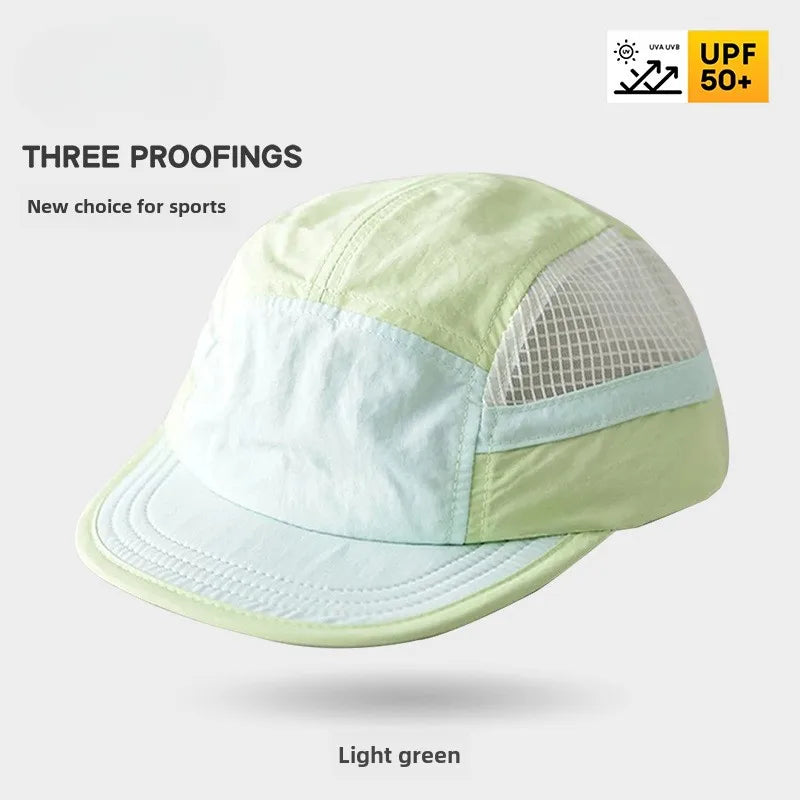 Casual Adjustable Sports Summer Breathable Five-panel Hat Quick-drying Waterproof Sports Hat UV Protection Running Sports Caps