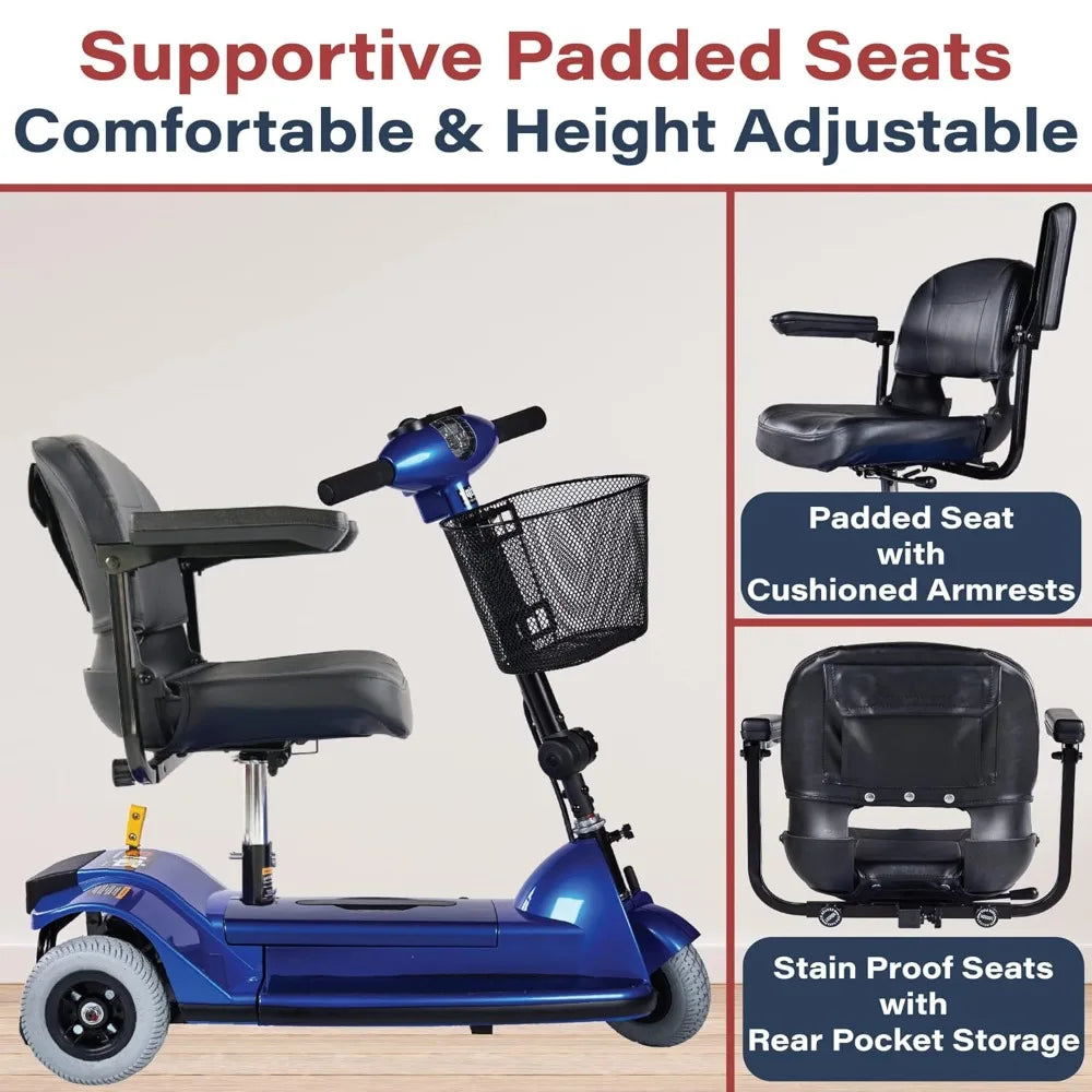 Zipr 3 Wheel Mobility Scooter - Electric Powered Mobile Wheelchair Medical Aid - Folding Portable Compact for, Customized