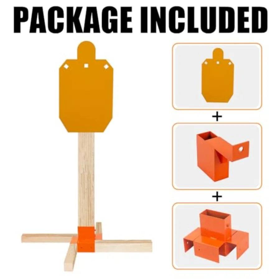 Target Stand System 7x12 inch AR500 Steel Hostage Reactive Shooting Target 3 8 Thick with 2x4 Target Stand Kit for Outdoor Rang