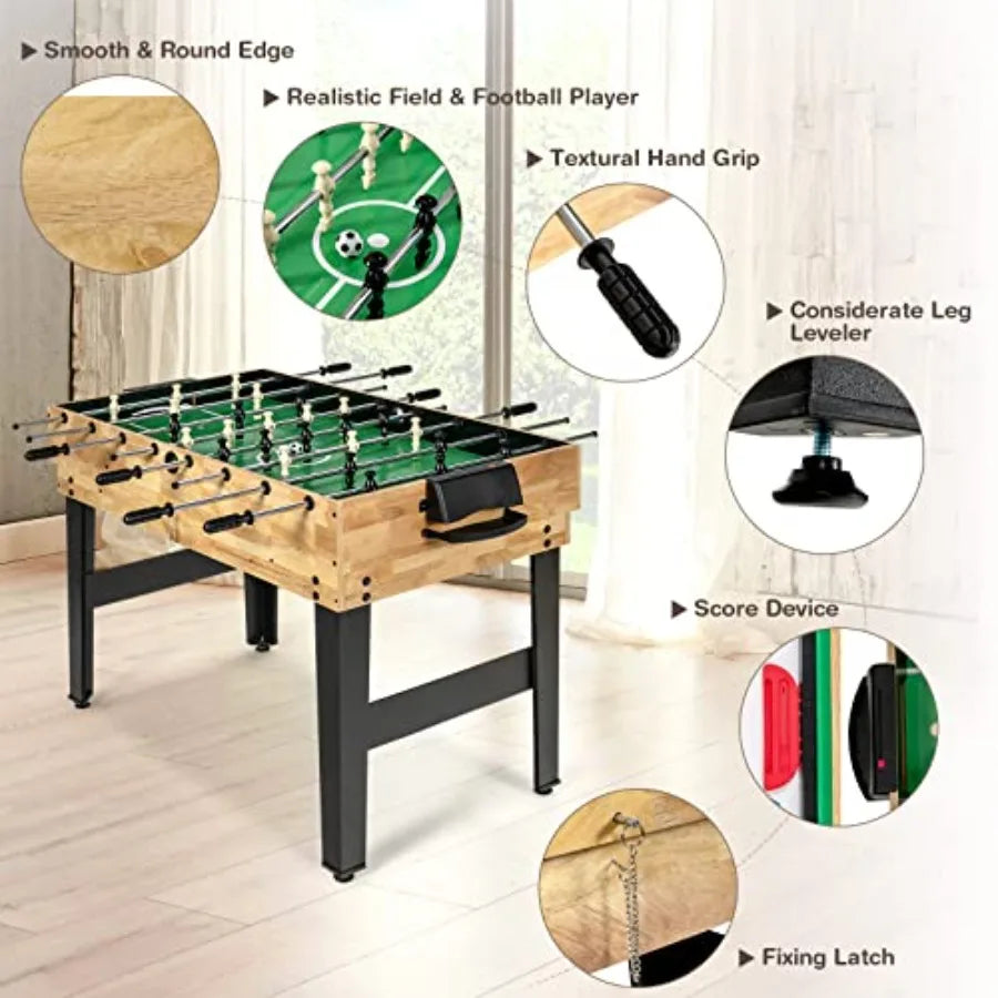 Multi Game Table 10 in 1 Board Gaming Table with Ping Pong Foosball Air Hockey Billiards Card Chess Checkers Shuffleboard Bowli