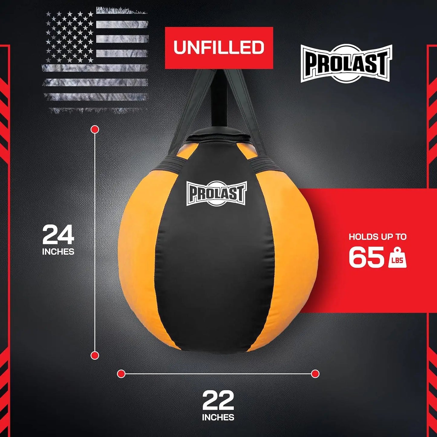 Wrecking Ball Heavy Punching Bag for Adults, Hook and Uppercut, Body Snatcher, Boxing, MMA, Muay Thai, 65 lbs, Classic