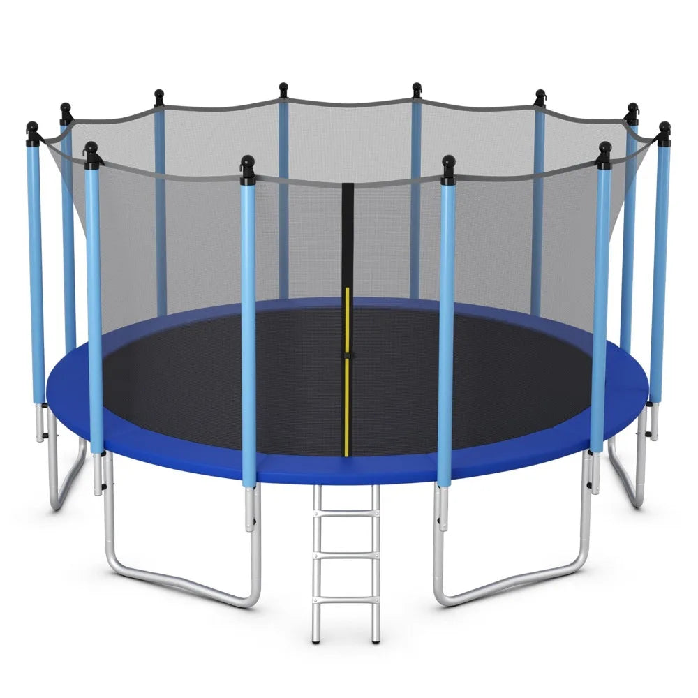 16FT Jumping Exercise Recreational Bounce Trampoline for Kids W/Safety Enclosure