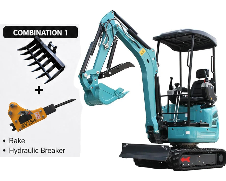 2.5Ton Mini Excavator 16 HP Kubota Engine,Telescopic Tracks & Swing Boom and Hydraulic Thumb,EPA Certified for Farm Construction