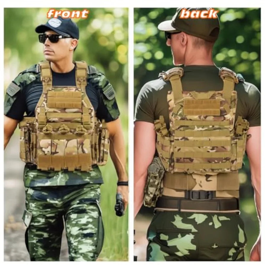 Quick Release Tactical Vest Adjustable Lightweight Breathable Weighted Vest for Training Outdoor Activities 1000D CP