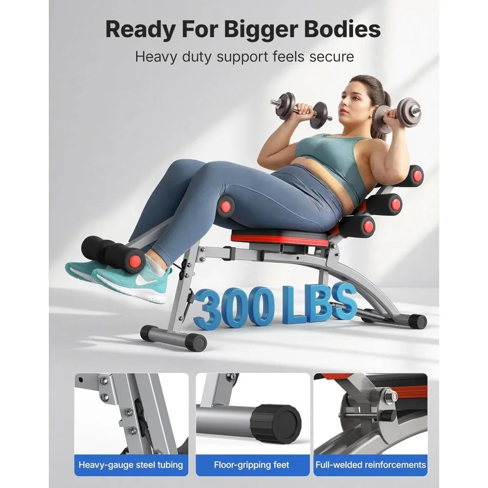 MERACH Ab Machine, Multi-Functional Adjustable Ab Trainer, Ab Workout Bench for Home Gym