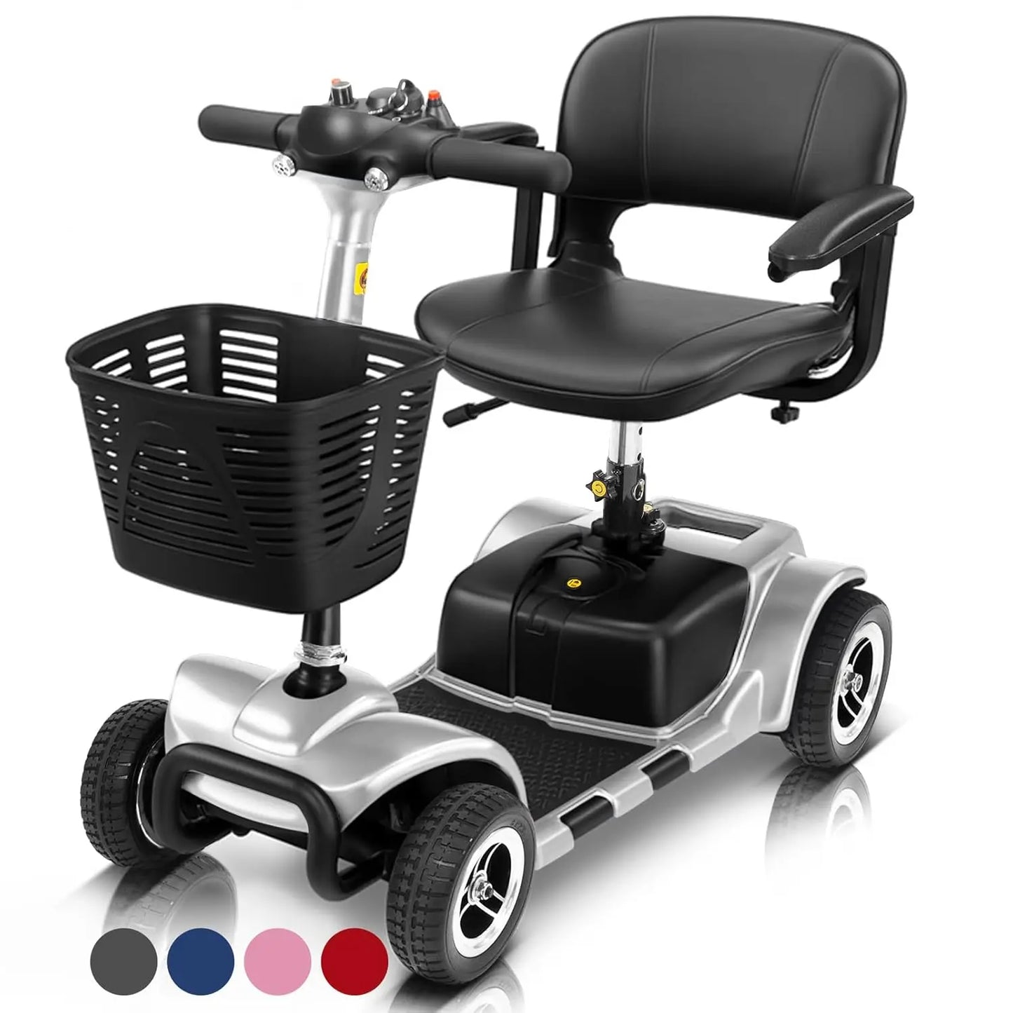 Electric 4-Wheel Mobility Scooter Heavy Duty Compact Wheelchair Device for Adult Travel Customized Portable Mobility Scooter