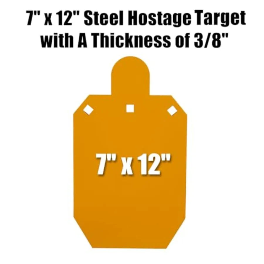 Target Stand System 7x12 inch AR500 Steel Hostage Reactive Shooting Target 3 8 Thick with 2x4 Target Stand Kit for Outdoor Rang