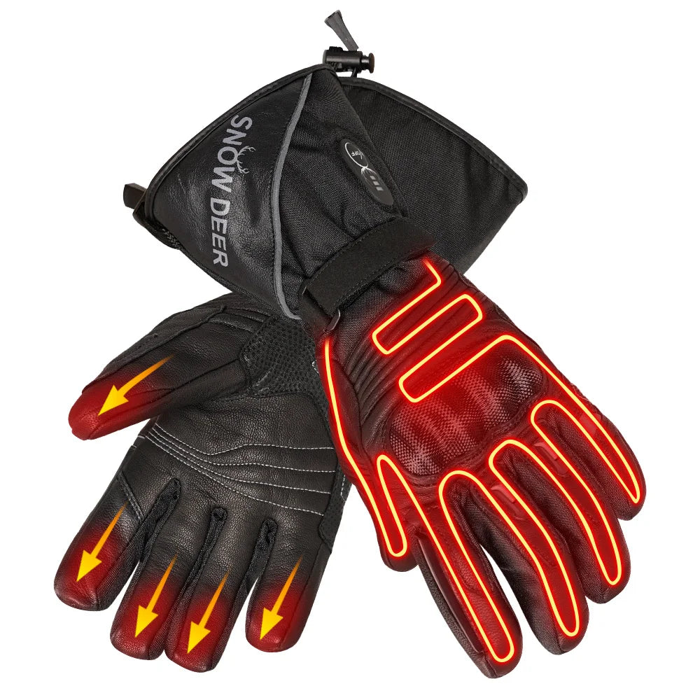 Waterproof Rechargeable Heating Thermal Gloves For Snowmobile Skiing Riding Heated Gloves Motorcycle Winter Heated Gloves Warm