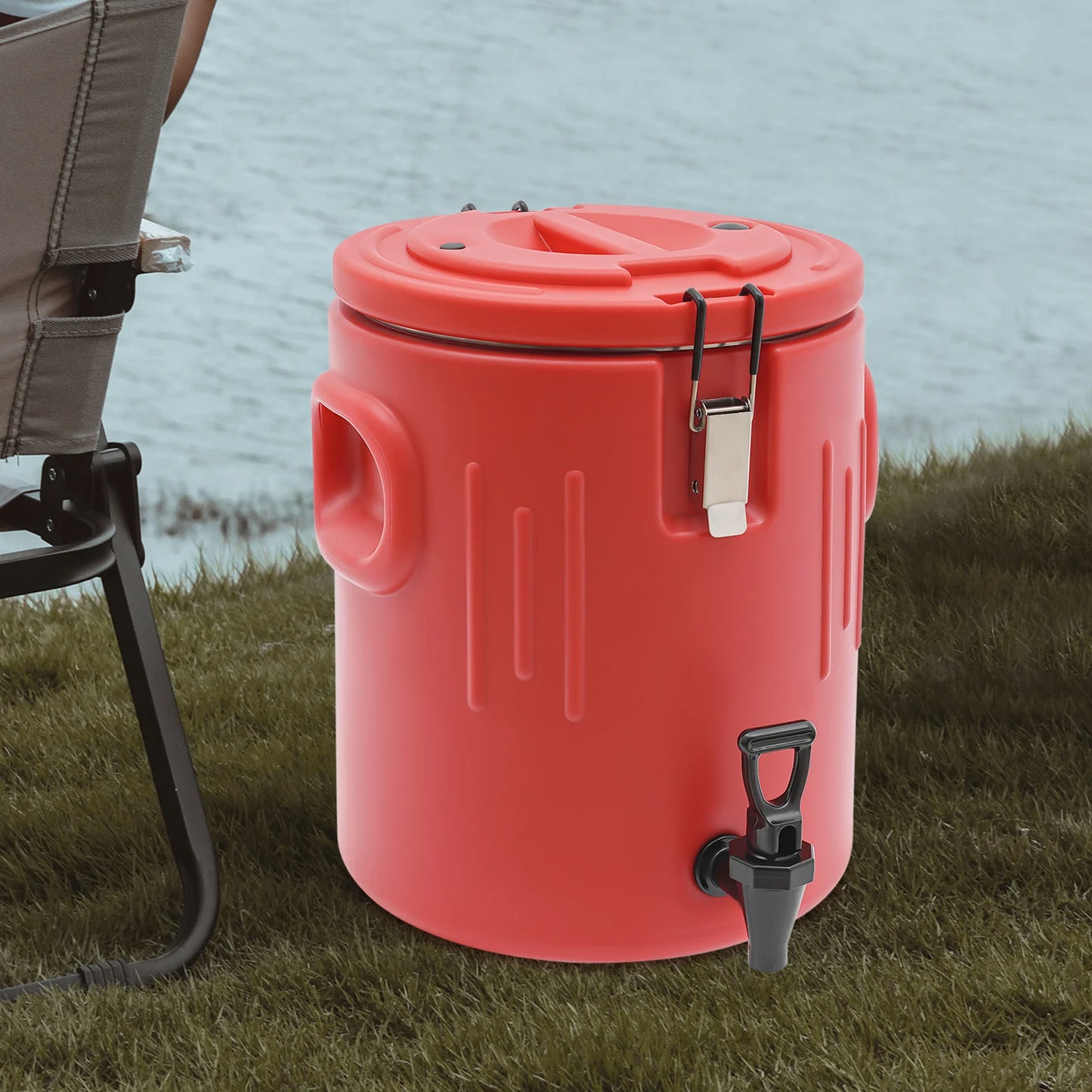 Insulated Beverage Dispenser, Party Drink Cooler with Spigot, Outdoor Picnic Water Jug, 20L Camping Cooler, Tailgating Dispenser