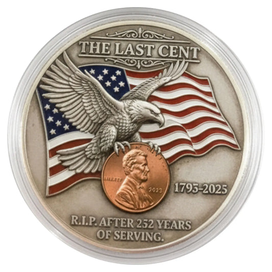 Final Cent Memorial Coin Last Lincoln Penny Tribute Token for Collectors (1pc)
