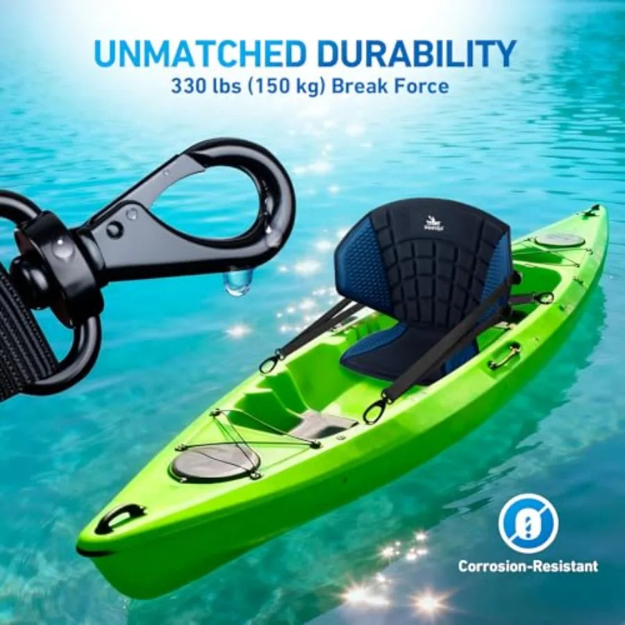 Upgraded Kayak Seat with Back Support and Enhanced Side Support, Universal Folding Paddle Board Seat for Inflatable Kayak, Cano