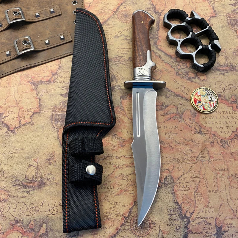 Tactical knife, hunting knife, survival knife, full handle fixed blade knife | Sharp edge exposed | Camping survival tactical