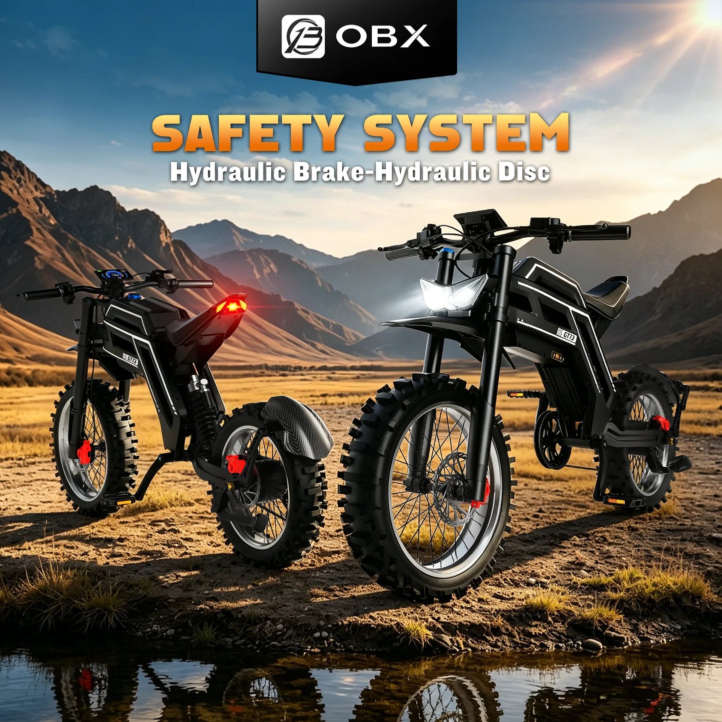 22.5x3.5 Inch Fat Tire Electric Bike 3000W High Power Adult Off Road Mountain Ebike Max 70KM/H 58V 30Ah Removable Battery All Terrain Snow Motor