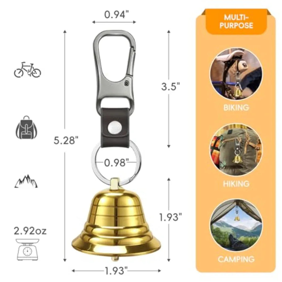 Loud Set to Scare Bears, Hiking Essentials for Women, Emergency Whistle and s for Hiking, Camping, Biking, Solid Brass Bear Det