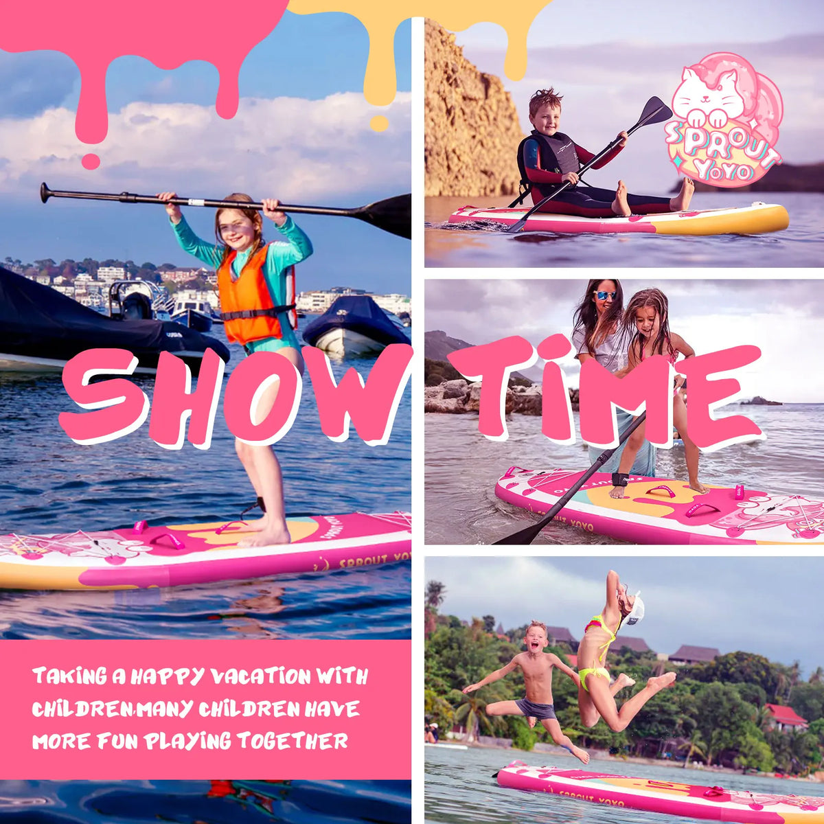 Spatium Kids Stand Up Paddle Board with Inflatable SUP Accessories, Wide Stable Design, Inflatable Paddle Board for Kid & Youth