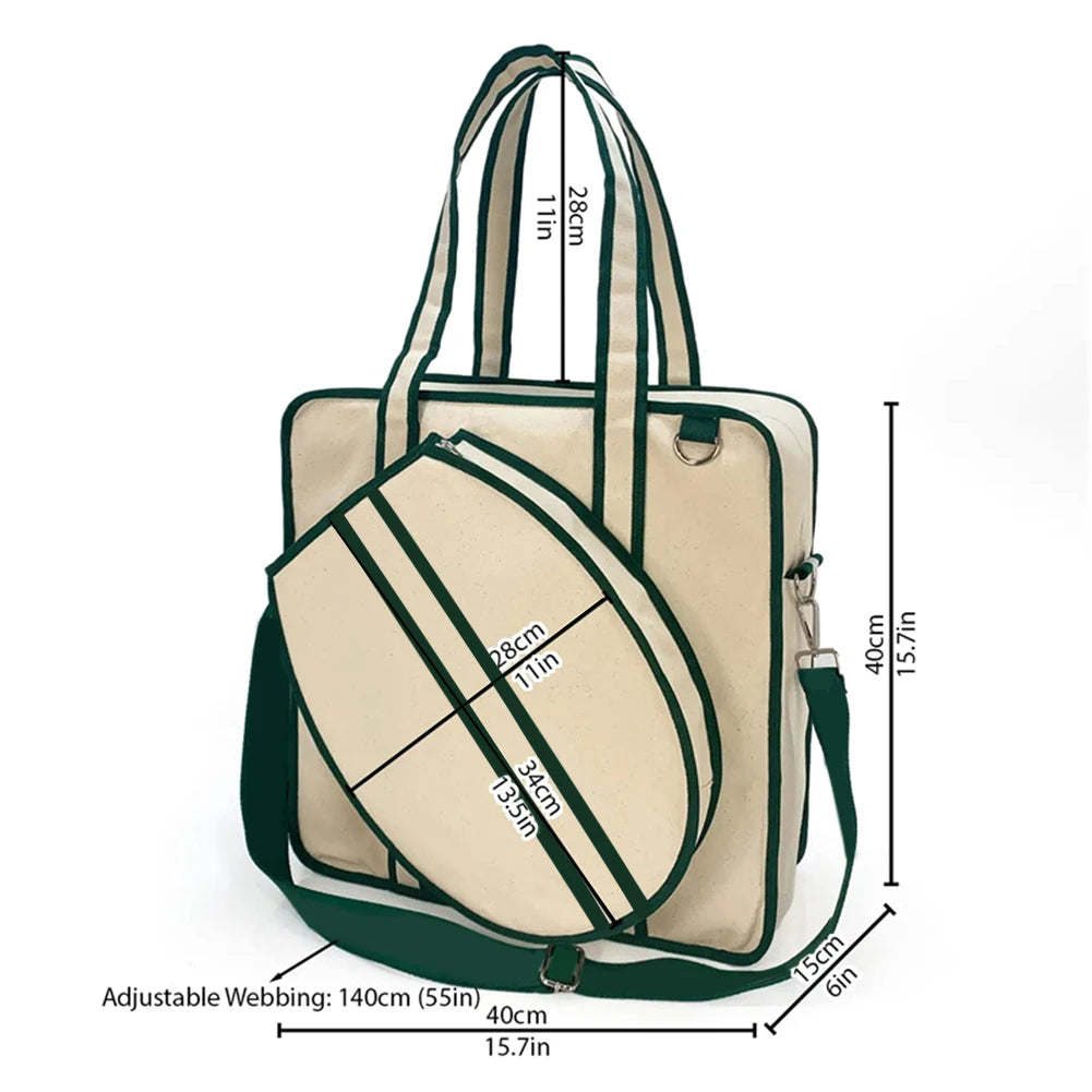 Tennis Tote Bag Large Tennis Bag Sports Handbag Pickleball Bag Tennis Racket Shoulder Bag for Men and Women