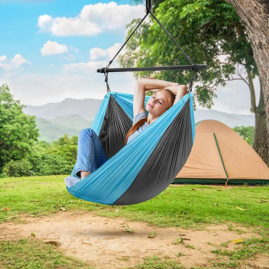 Hanging Hammock Chair Tree Pod Sensory Swing Outdoor Camping Cacoon Chair Collapsible and Lightweight Swings Swinging Rocker Cha
