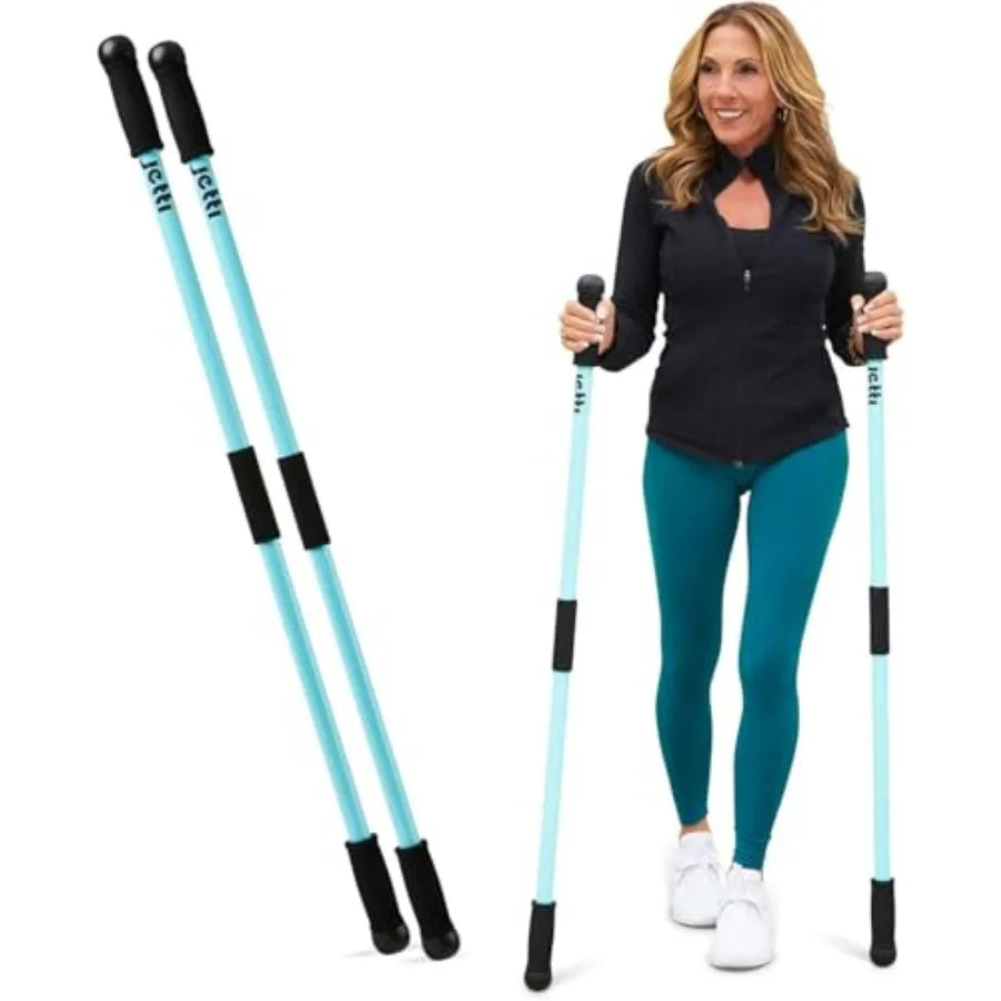 Weighted Walking Sticks for Seniors, Women and Men 1.2lb Each Ergonomic Hiking Poles for Balance, Posture and Stability Durable