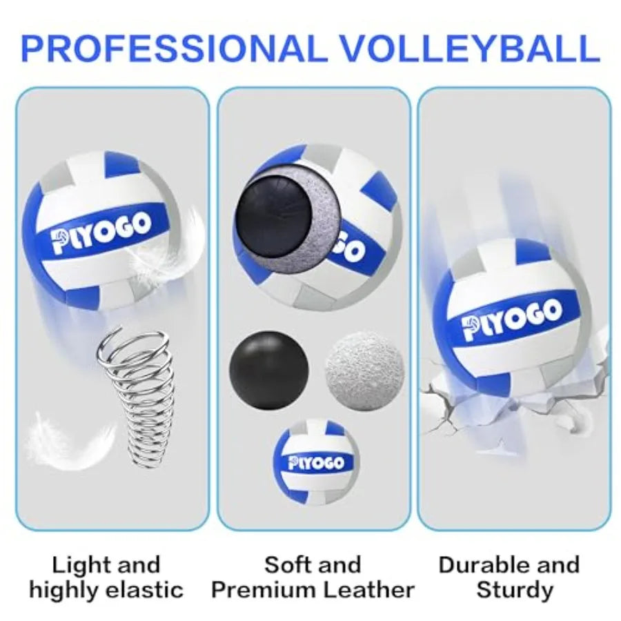 Volleyball Net for Backyard Professional Portable Outdoor Heavy Duty Volleyball Net Set with Adjustable Aluminum Poles Anti-Sag