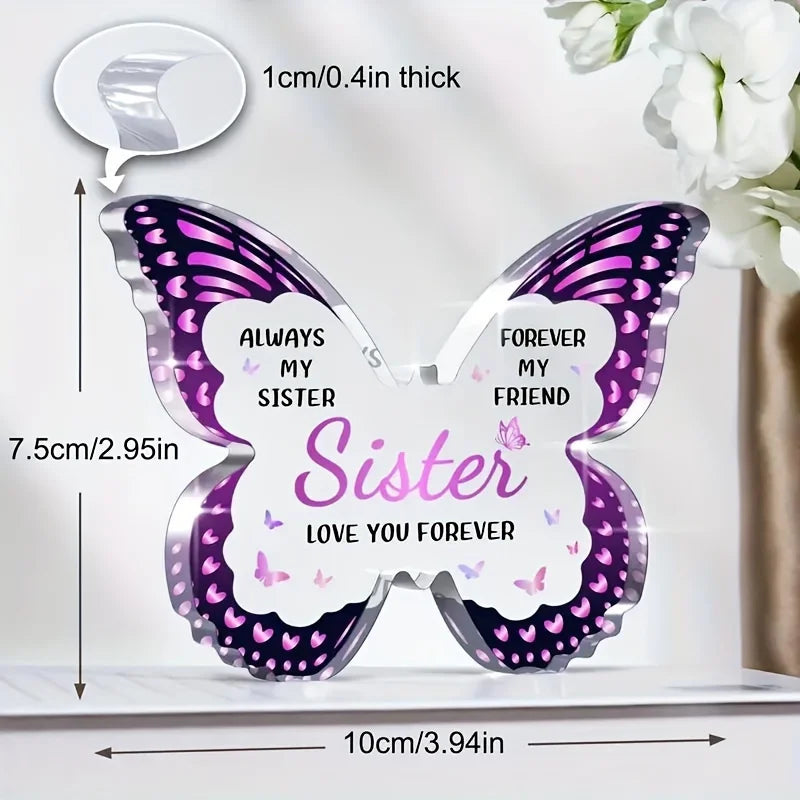 2-piece set Acrylic exquisite butterfly ornaments , birthday gifts for mothers and sisters, Christmas gifts, Thanksgiving gifts