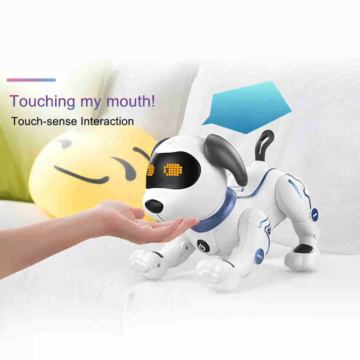 White K16A Intelligent Robot Intelligent Dog 5m Range Infrared Remote Control Dynamic Music Dance Robot Dog