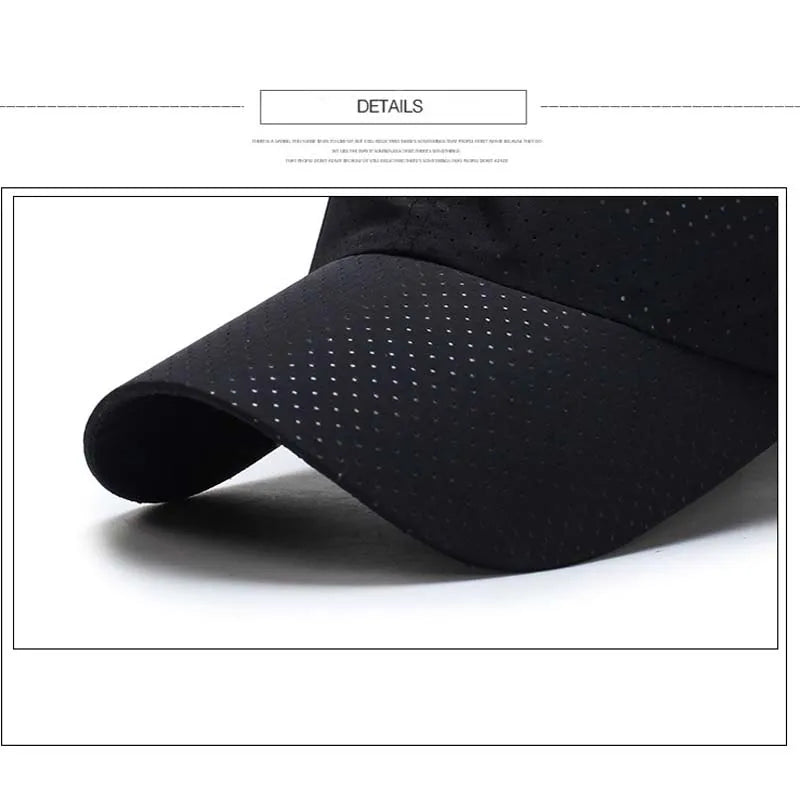Breathable Baseball Cap Solid Thin Mesh Portable Quick Dry Sun Hat For Women Men Golf Caps Tennis Running Hiking Camping