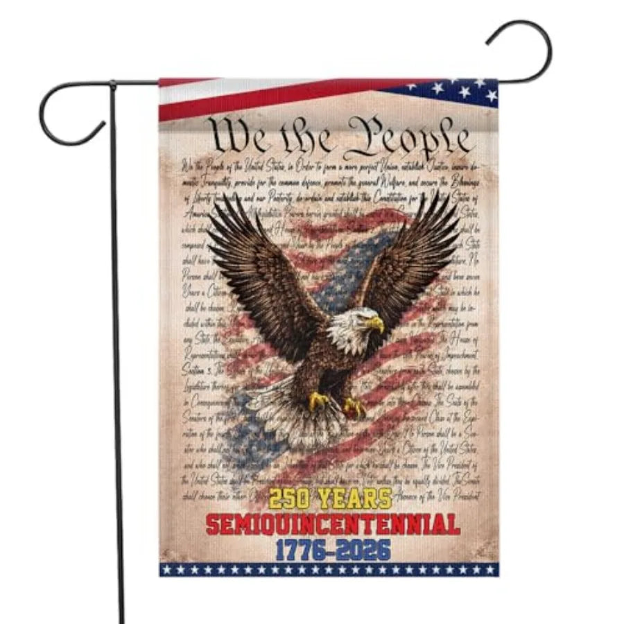250 Anniversary USA Flag, 250th Anniversary America Garden Flag, 1776-2026 Yard Flags Outside 12x18 Inch Double Sided Outdoor B