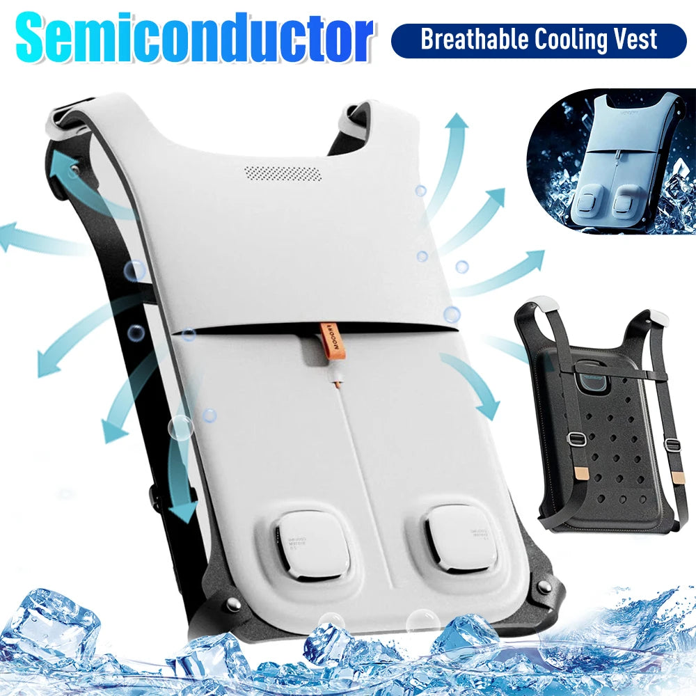 Summer Cooling Vest Semiconductor Refrigeration Cooling Air Conditioner Clothing Outdoor Work Circulating Ice Clothes Waterproof