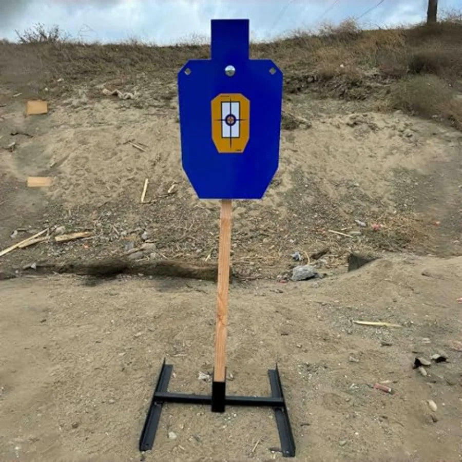 1/2 inch Thick AR500 Steel Target Stand System for 12 x 20 Torso Shooting Targets with Durable 2x4 Base Kit Ideal for O