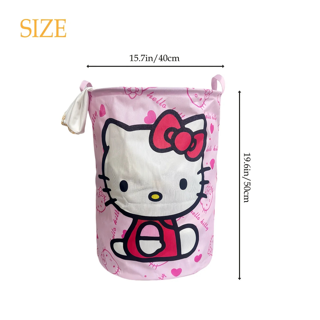 Sanrio Laundry Basket - Cartoon Folding Storage Basket, Sturdy Handle, Portable, Can Store Dirty Clothes and Toys, Durable