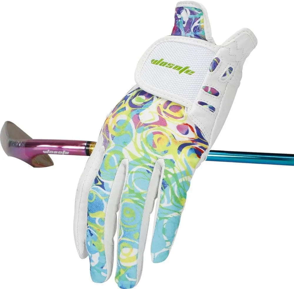 wosofe Golf Gloves for Women Ladies Soft Leather Accessories Breathable for Non Slip Gloves 1 Pair