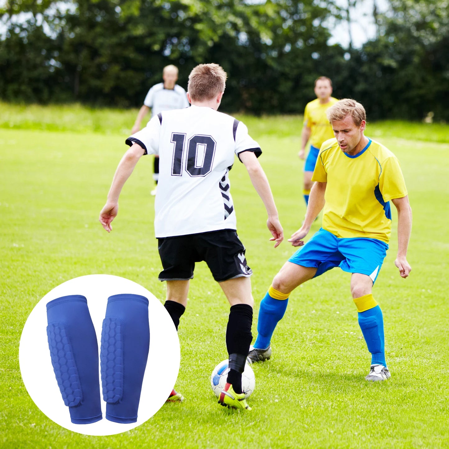 Shin Guards with Honeycomb Pads Soccer Shin Pads Ergonomic Lightweight Calf Protective Gear for Boys Girls Men Women