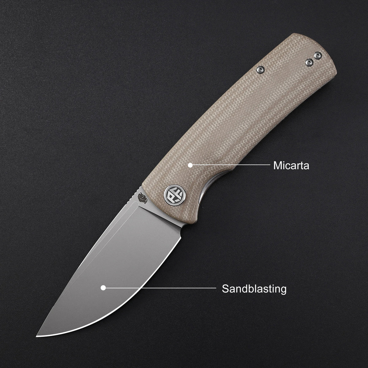 Petrified Fish Beluga PFP01 Quality Folding Knife Jackknife K110 Knife for Hunting Outdoor Camping Fish Pocketknife EDC Tool