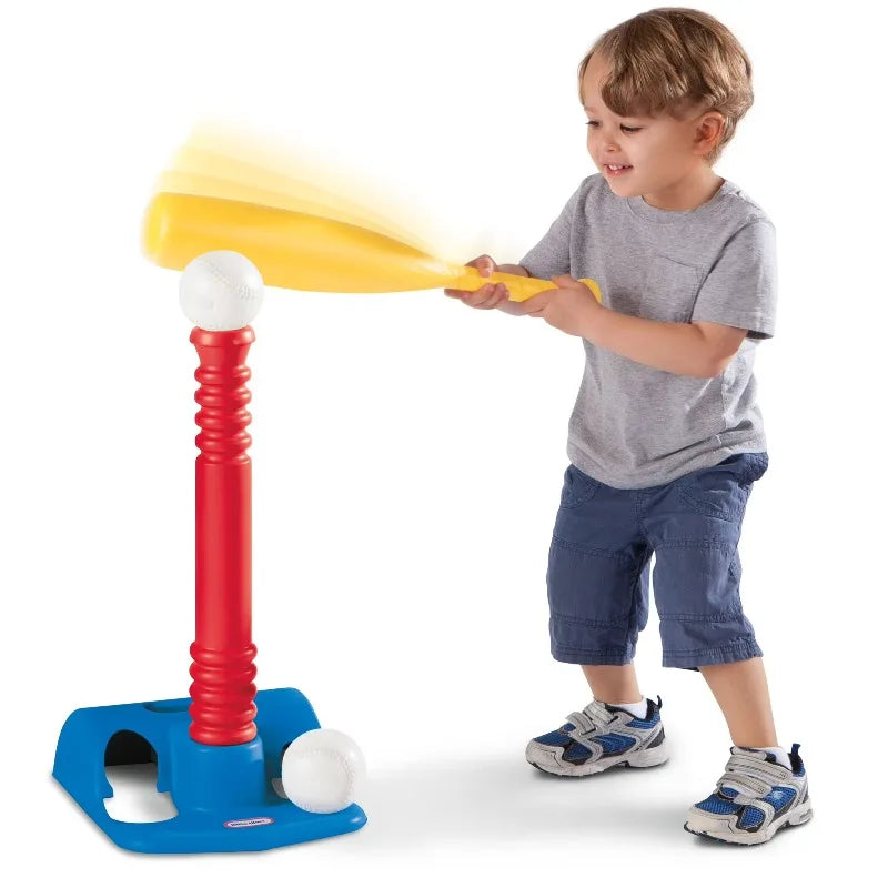 Kids T-Ball Set with Bat and 2 Balls, Ages 18 Months to 4 Years