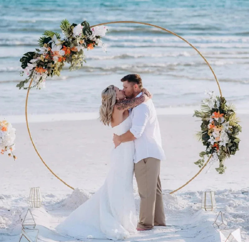 Round Balloon Arch Stand,Metal Arch Background Balloon Bow,Suitable for Wedding Birthday Parties, and Baby Showers Decorations