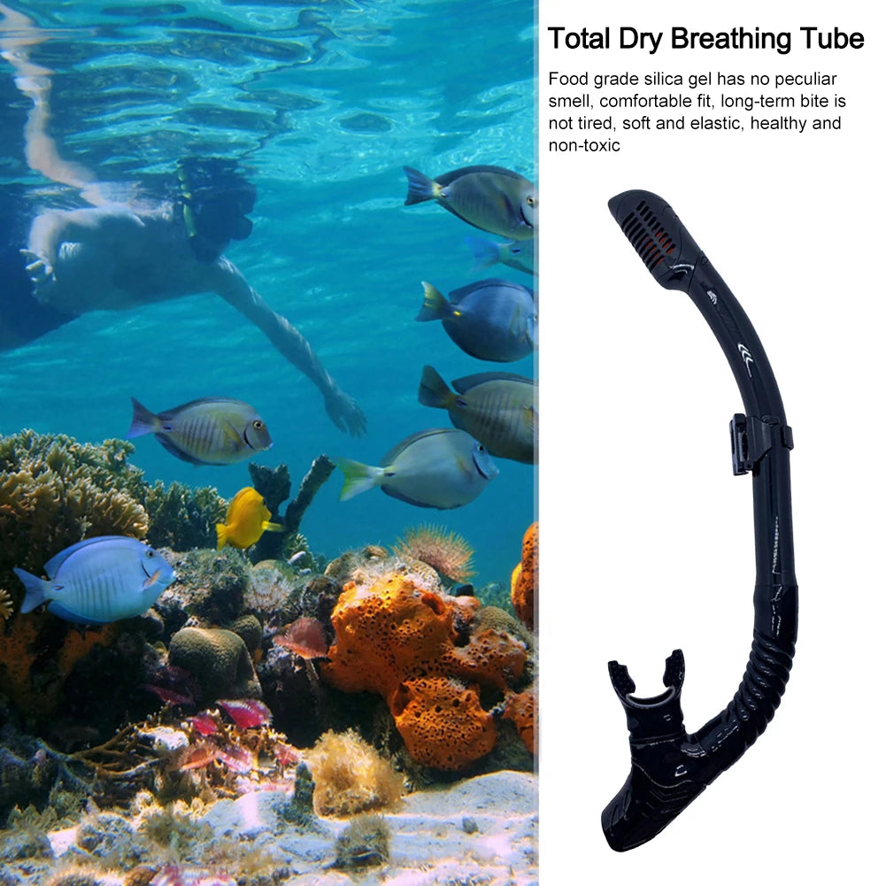 Diving Snorkel Silicone Full Dry Mouthpiece Swimming Underwater Diving Air Tube