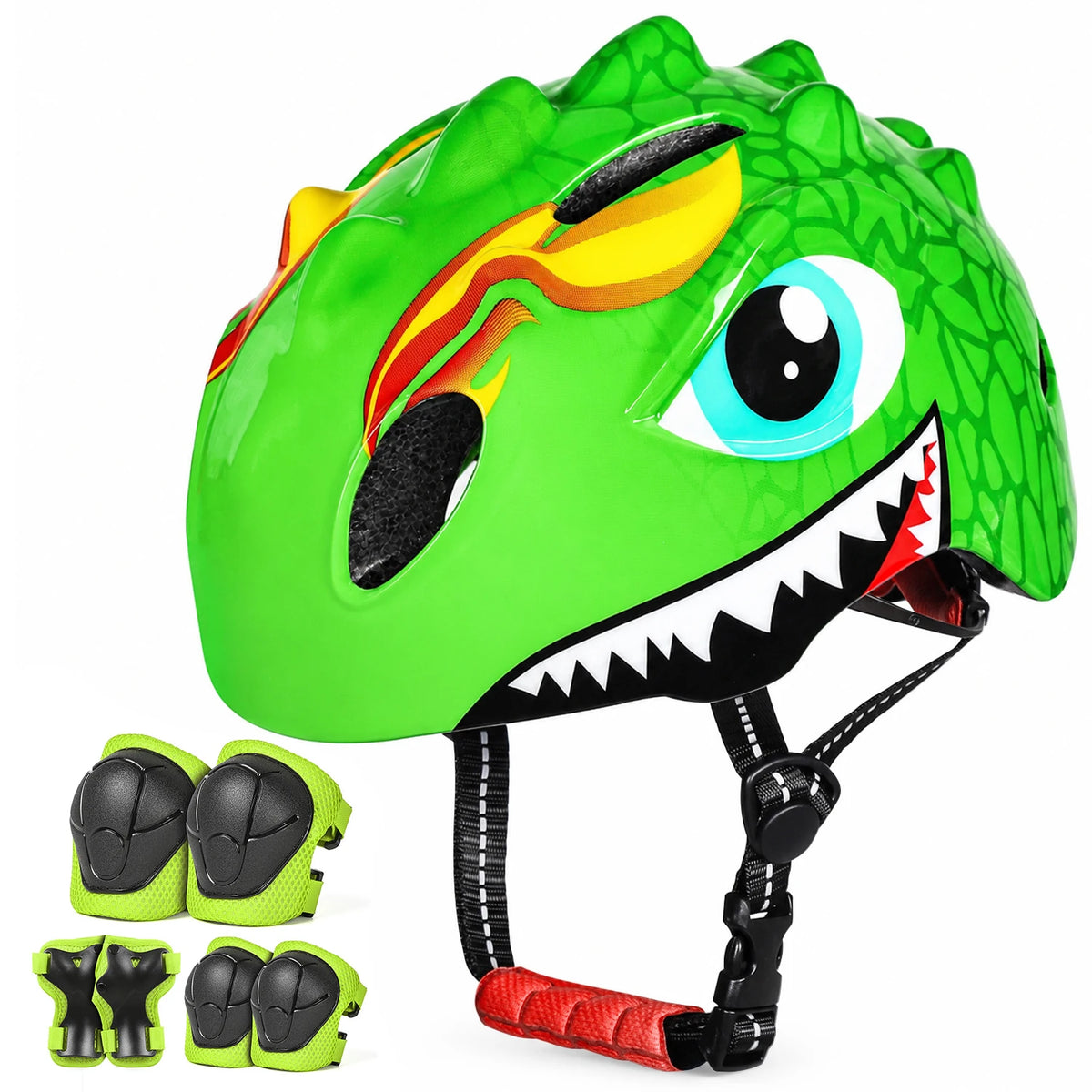 VICTGOAL Kids Bike Helmets Bicycle Bell Children Knee Elbow Pads Wirst Guards Cycling Protective Gear for Balance Bike Skating Scooter
