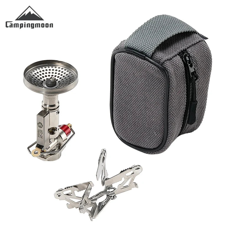 CAMPINGMOON  Titanium Rocket Stove Outdoor Mountaineering and Hiking Portable Stove High Power Stable Voltage High Mountain Stove XT-2F