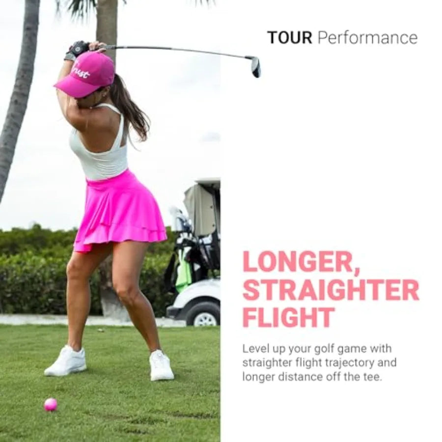 Golf Balls - Aurora Rosa Crystal Urethane Series Ideal for Tournament Play and Practice Highly Visible Colors for Easy Tracking
