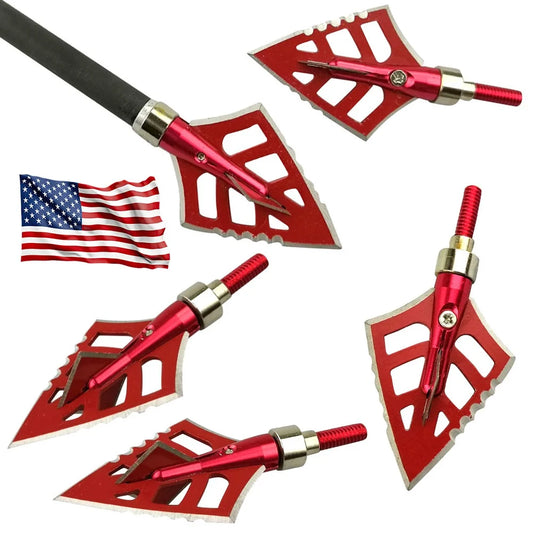 12pcs 125grain Blade Broadhead High Precision Stainless Steel for Compound Recurve Bow Hunting Shooting Target Practice DIY Arrow Shaft Durable Corrosion-Resistant Archery Accessories