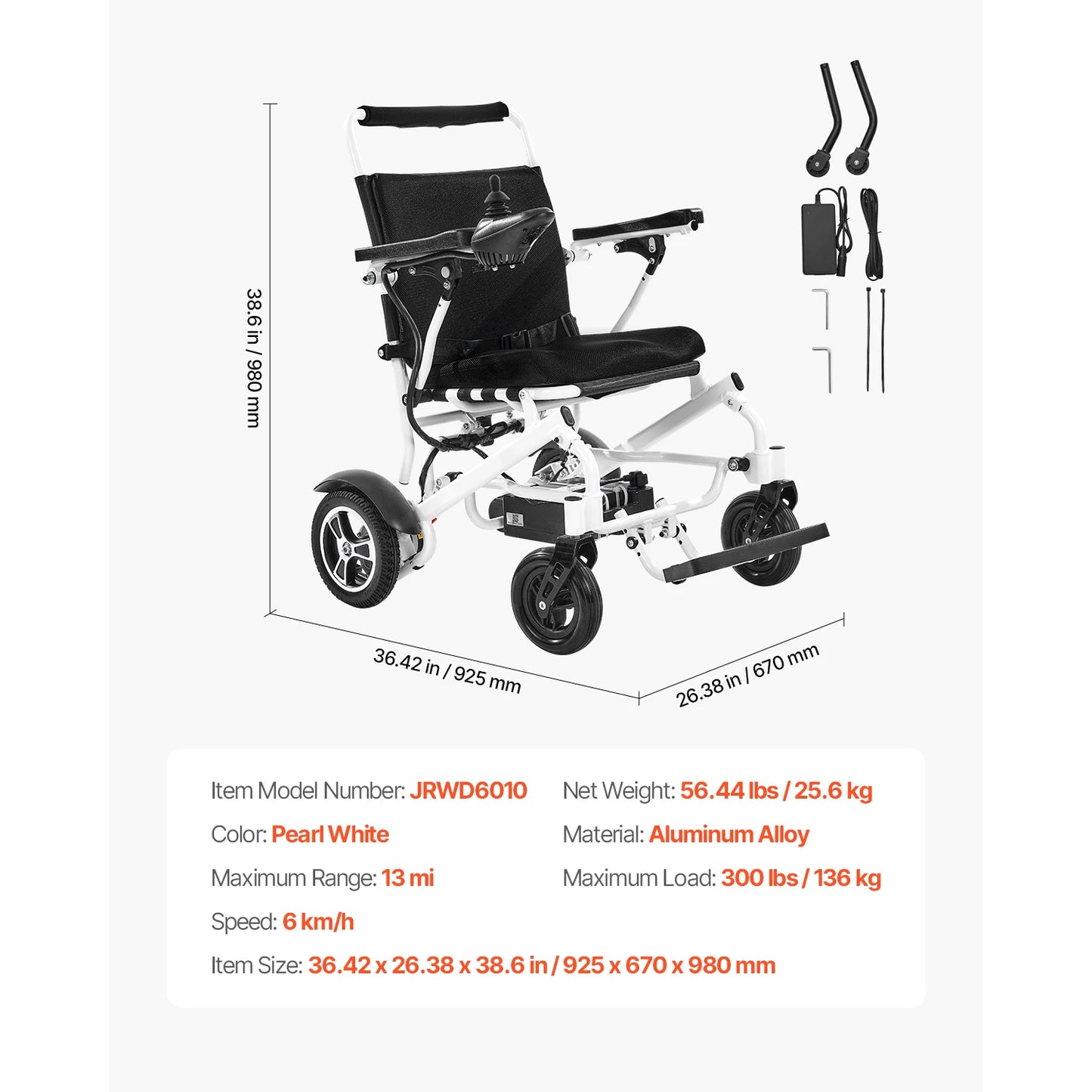 SucceBuy Electric Wheelchair for Adults  Capacity with Adjustable Backrest Foldable Motorized Wheelchair for Seniors & Disabled