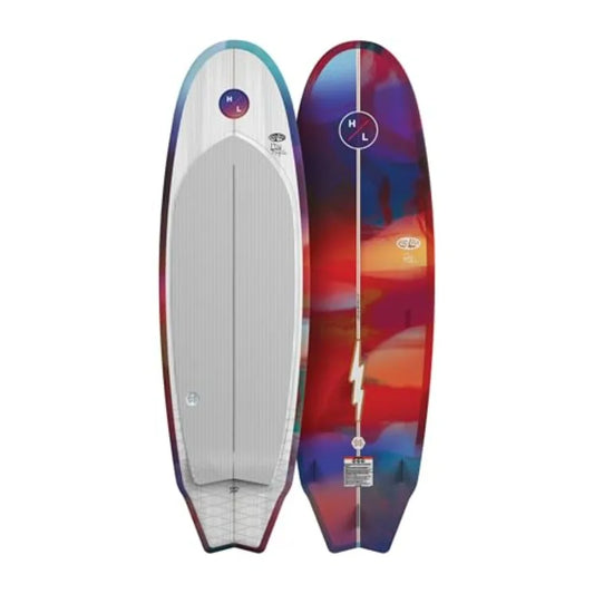Landlock Longboard-Inspired Wake Surf Board 5'9 for Beginners to Intermediate Riders Catching All Waves Behind the Boat Blue