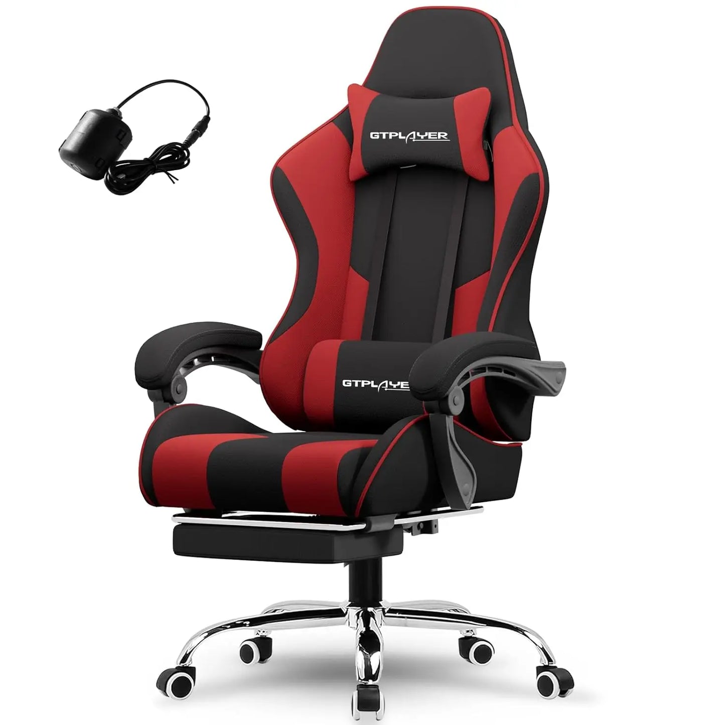 Gaming Chair, Computer Chair with Footrest and Lumbar Support, Height Adjustable Game Chair with 360°-Swivel Seat, Customized