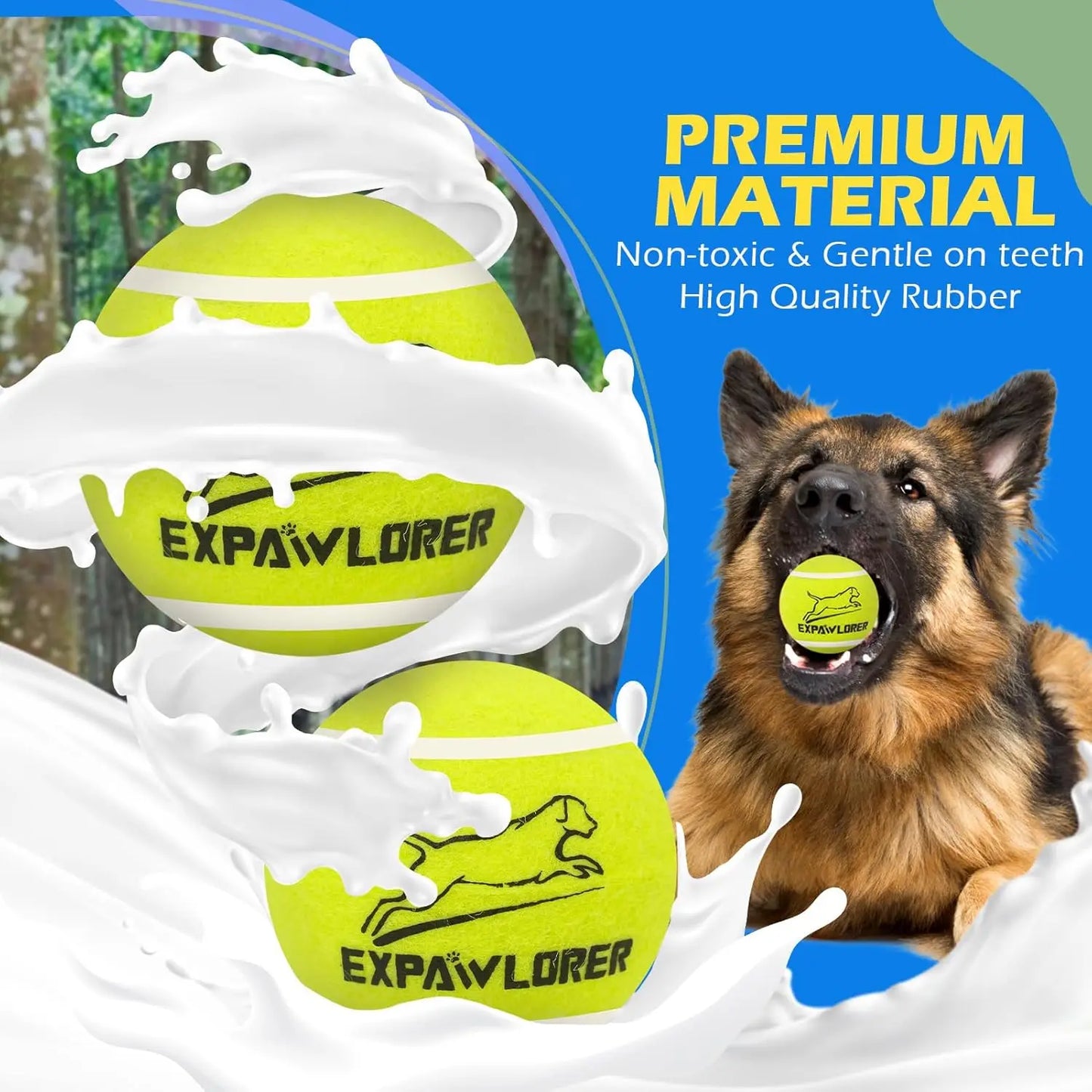 Squeaky Tennis Balls for Dogs, 12 Pack Interactive Chew Toys for Small to Large Pets