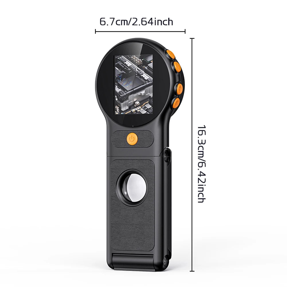 500X Magnification Digital Microscope 2Inch IPS Screen HD Electronic Coin Magnifier Magnifying Glass for Jewelry Watch Repair