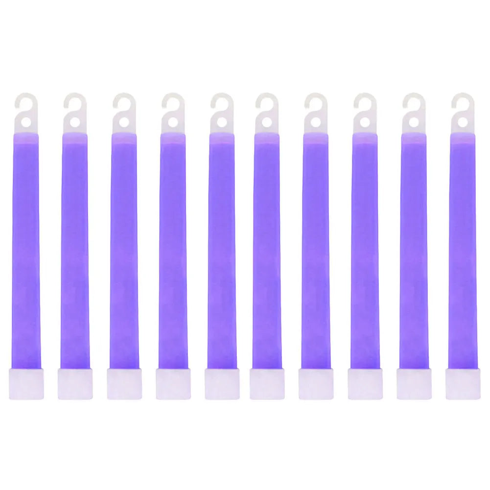 10pcs Glow Light Sticks Waterproof  Hiking Camping Equipment 6 Inch Outdoor Emergency Glow Sticks with Hook