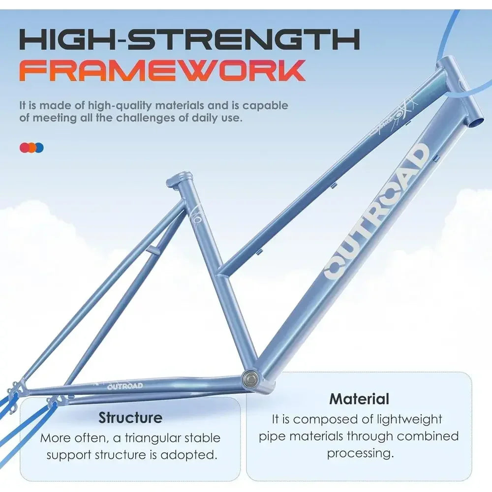 26 7-Speed Men's Commuter Bike - Cruiser, Mountain, Hybrid - V-Brakes, Metal Frame - Adult, Colors: Black, White, Blue, Green, P