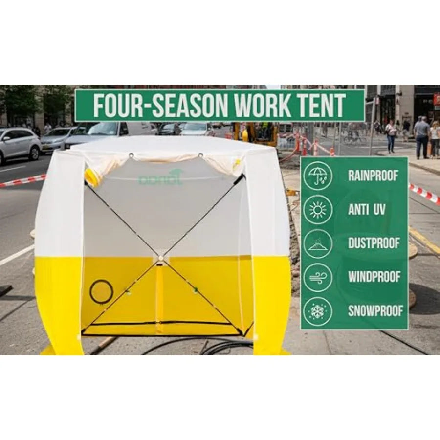 JAX3 Professional Work Tent Pop Up 62x6 2x7 Ft Instant Quick and Easy ToolFree Setup UV50+ Waterproof Slicing Commercial Tent F