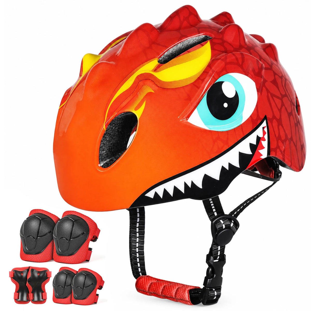 VICTGOAL Kids Bike Helmets Bicycle Bell Children Knee Elbow Pads Wirst Guards Cycling Protective Gear for Balance Bike Skating Scooter