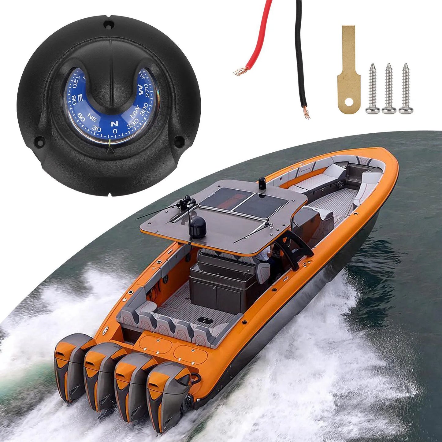 NEW Flush Mount  Multi‑Function Magnetic  Flush Mount High Accuracy with LED Light for Marine Yacht Outdoors Hiking